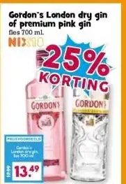 Boon`s Markt Gordon's London dry gin of premium pink gin fles 700 ml NIX18 aanbieding