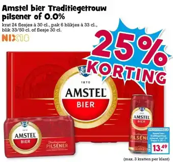 Boon`s Markt Amstel bier Traditiegetrouw pilsener of 0.0% aanbieding