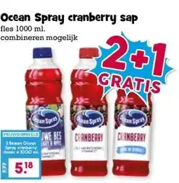 Boon`s Markt Ocean Spray cranberry sap aanbieding