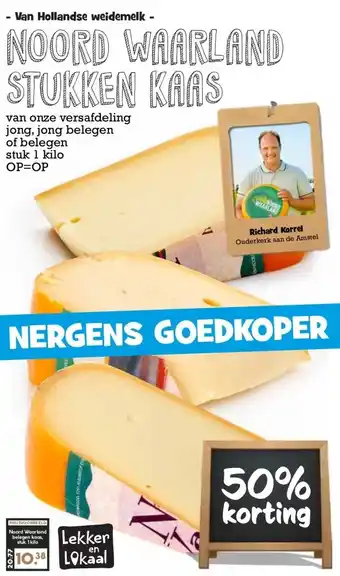 Boon`s Markt NOORD WAARLAND STUKKEN KAAS aanbieding