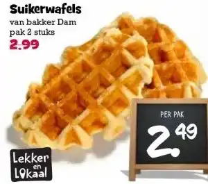 Boon`s Markt Suikerwafels van bakker Dam pak 2 stuks aanbieding