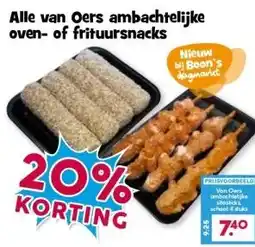 Boon`s Markt Alle van Oers ambachtelijke oven- of frituursnacks aanbieding