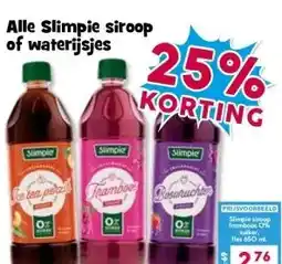 Boon`s Markt Alle Slimpie siroop of waterijsjes aanbieding