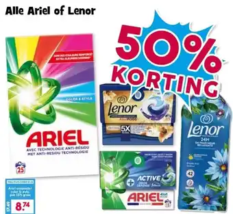 Boon`s Markt Alle Ariel of Lenor aanbieding