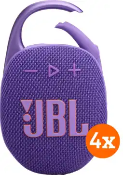 Coolblue JBL Clip 5 Paars 4-pack aanbieding