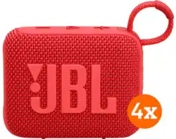 Coolblue JBL Go 4 Rood 4-pack aanbieding