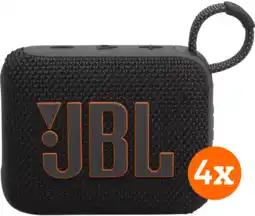 Coolblue JBL Go 4 Zwart 4-pack aanbieding