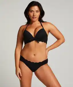 Hunkemoller Hunkemöller Rio Bikinibroekje Scallop Zwart aanbieding
