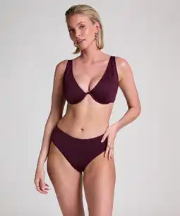 Hunkemoller Hunkemöller Neoprene Rio bikinibroekje Paars aanbieding