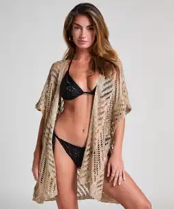 Hunkemoller Hunkemöller Beach Sequin Kaftan Beige aanbieding