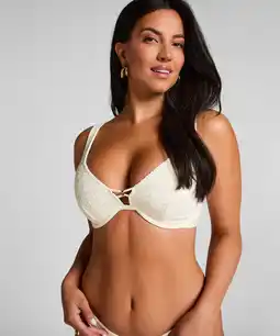 Hunkemoller Hunkemöller Bikinitop Crochet Wit aanbieding