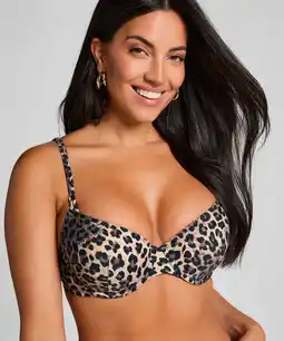 Hunkemoller Hunkemöller Voorgevormde bikinitop met beugel Animalia Bruin aanbieding