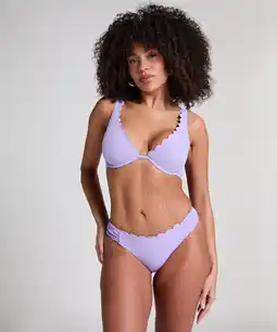 Hunkemoller Hunkemöller Rio Bikinibroekje Scallop Paars aanbieding