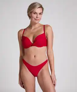 Hunkemoller Hunkemöller Hoog uitgesneden Bikinibroekje Luna Rood aanbieding