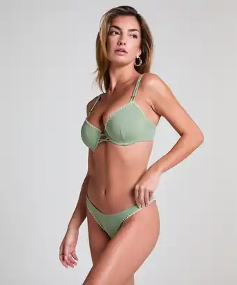 Hunkemoller Hunkemöller Hoog uitgesneden bikinibroekje Joburg Groen aanbieding