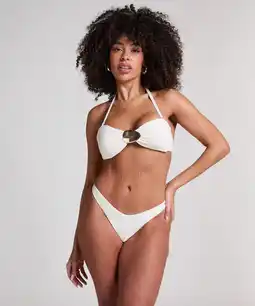 Hunkemoller Hunkemöller Hoog uitgesneden bikinibroekje Cabo Wit aanbieding