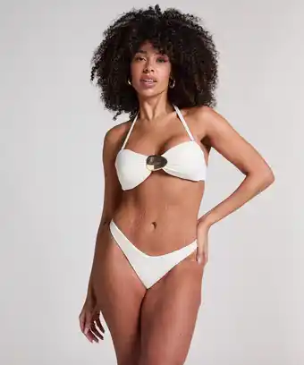 Hunkemoller Hunkemöller Hoog uitgesneden bikinibroekje Cabo Wit aanbieding