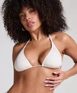 Hunkemoller Hunkemöller Triangel bikinitop Caicos Beige aanbieding