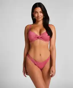 Hunkemoller Hunkemöller Hoog uitgesneden bikinibroekje Lanai Roze aanbieding