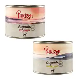 Zooplus 24 x 200g Organic Mixpakket 1: 3 x Rund en kip met wortel 3 x Kip en gans met pompoen aanbieding