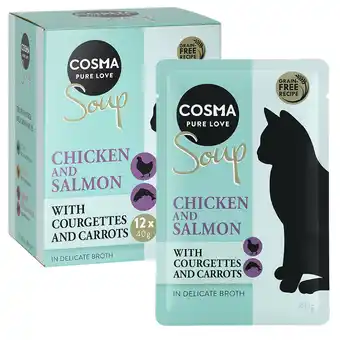 Zooplus Voordeelpakket Cosma Soup - Kipfilet en zalm met courgette en wortel aanbieding