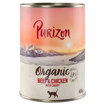 Zooplus 6 x 400g Purizon natvoer - Organic Rund en kip met wortel aanbieding