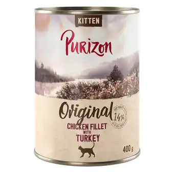 Zooplus 6 x 400g Purizon natvoer - Original Kitten graanvrij Kipfilet met Kalkoen aanbieding