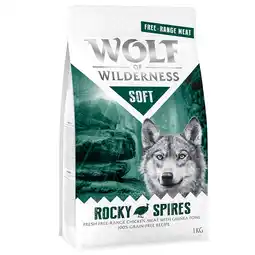 Zooplus 4kg Wolf of Wilderness - Soft - Rocky Spires - Scharrelkip & Parelhoender aanbieding