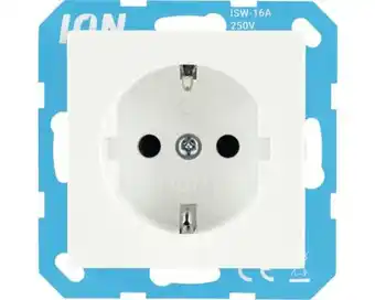 Hornbach ION INDUSTRIES V1/J1 Stopcontact 1-voudig RA alpin wit glans aanbieding