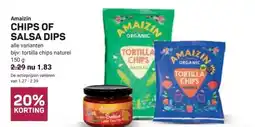 Ekoplaza Amaizin CHIPS OF SALSA DIPS aanbieding