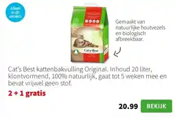 Intratuin Cat's Best kattenbakvulling Original aanbieding