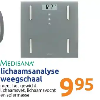 Action Medisana lichaamsanalyse weegschaal aanbieding