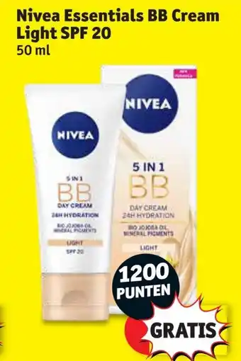 Kruidvat Nivea Essentials BB Cream Light SPF 20 50ml aanbieding