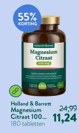 Holland & Barrett Holland & Barrett Magnesium Citraat 100 aanbieding