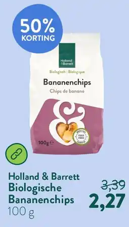 Holland & Barrett Holland & Barrett Biologische Bananenchips aanbieding