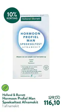Holland & Barrett Holland & Barrett Hormoon Profiel Man Speekseltest Afnamekit aanbieding