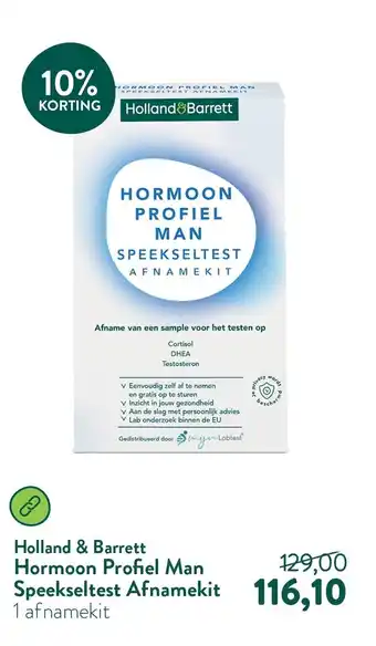 Holland & Barrett Holland & Barrett Hormoon Profiel Man Speekseltest Afnamekit aanbieding