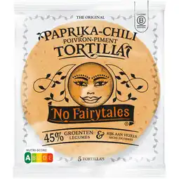 Jumbo No Fairytales the Original Paprika-Chili Tortilla 5 Stuks 200 g aanbieding