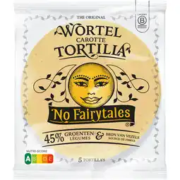 Jumbo No Fairytales the Original Wortel Tortilla 5 Stuks 200 g aanbieding