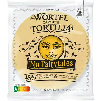 Jumbo No Fairytales the Original Wortel Tortilla 5 Stuks 200 g aanbieding