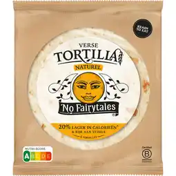 Jumbo No Fairytales Naturel Tortilla 5 stuks, 200g aanbieding