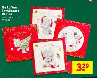 Kruidvat Me to You kerstkaart aanbieding