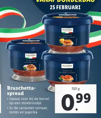 Lidl Bruschetta- spread 150g aanbieding