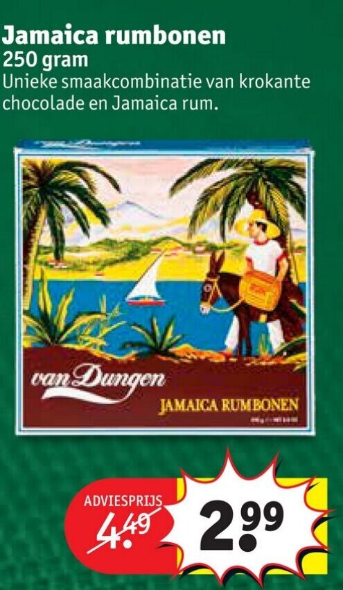 Jamaica rumbonen 250g aanbieding bij Kruidvat