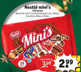 Kruidvat Nestle mini's aanbieding