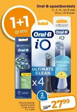 Trekpleister Oral-B opzetborstels 2-, 4-6,- en 8-pak aanbieding