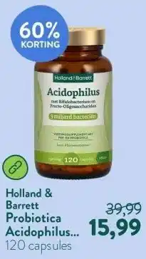 Holland & Barrett Probiotica Acidophilus Bifidus met Fructo-Oligosacchariden 3mld aanbieding