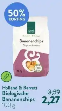 Holland & Barrett Biologische Bananenchips aanbieding