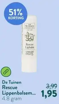 Holland & Barrett Rescue Lippenbalsem SPF 15 aanbieding