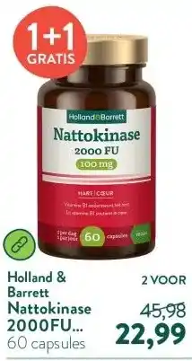 Holland & Barrett Nattokinase 2000FU 100mg aanbieding
